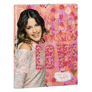 Mapa cu elastic A4 colectia Violetta Love Mapa cu elastic A4 colectia Violetta Love