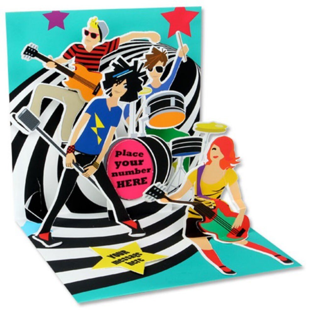 Felicitare 3D Treasure-Formatie rock