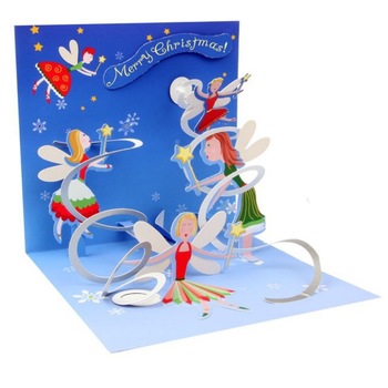 Felicitare 3D pentru iarna-Zanele Craciunului Felicitare 3D pentru iarna-Zanele Craciunului