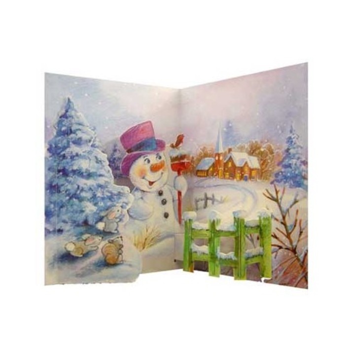 Téli kártya Popsies "Hóember jelenetekben"