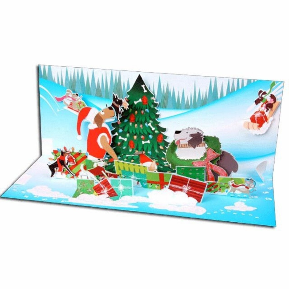 Felicitare Catei impodobesc bradul-3D Panoramics