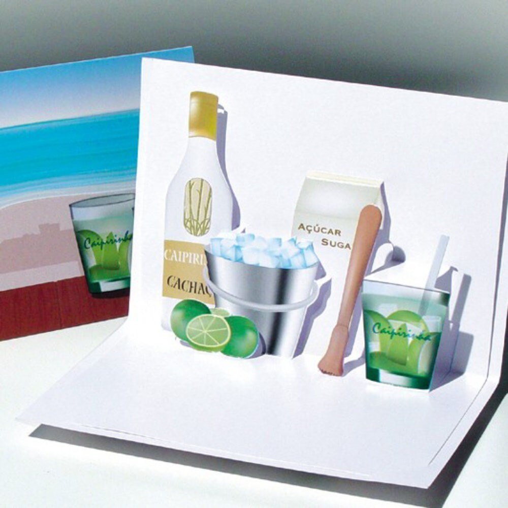 Felicitare 3D stil Origami-Caipirinia