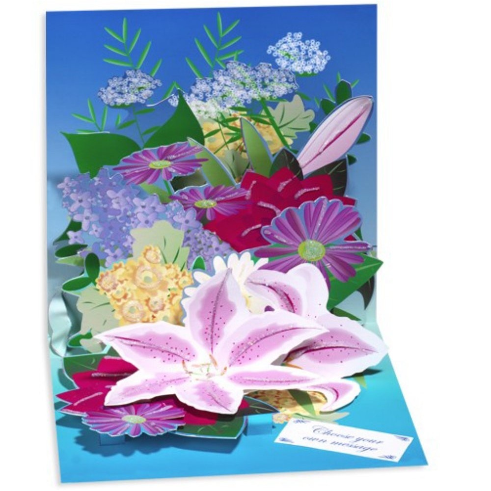 Felicitare 3D Treasure-Buchet mixt