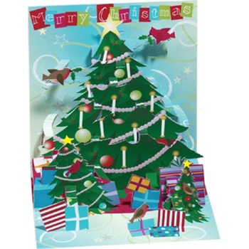 Felicitare 3D pentru iarna-Bradul de Craciun Felicitare 3D pentru iarna-Bradul de Craciun