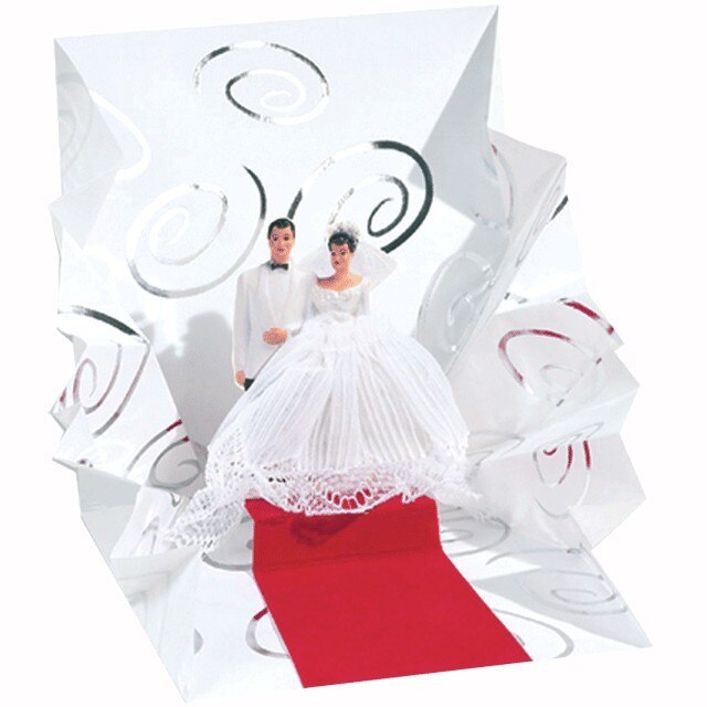 Minifelicitare 3D-Mire si mireasa