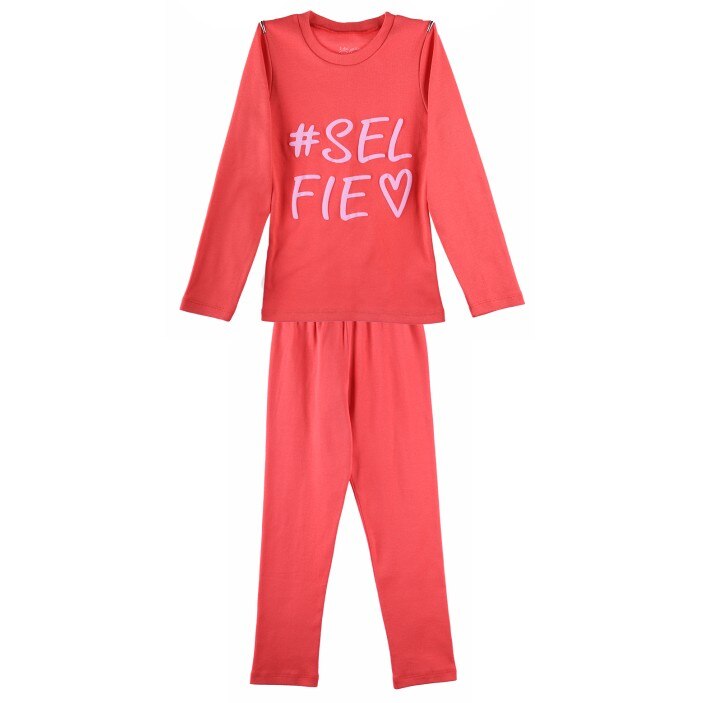 Pijama fete Selfie, rosie