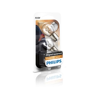 Set 2 becuri auto Philips Vision pentru stop frana 12V P21/5W BAY15D alb Set 2 becuri auto Philips Vision pentru stop frana 12V P21/5W BAY15D alb