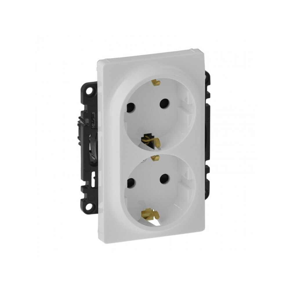 Priza dubla CP protectie copii alba Valena Life 753126
