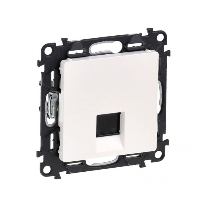 Механизъм компютърна розетка Legrand Valena Life, RJ45, UTP, Бял