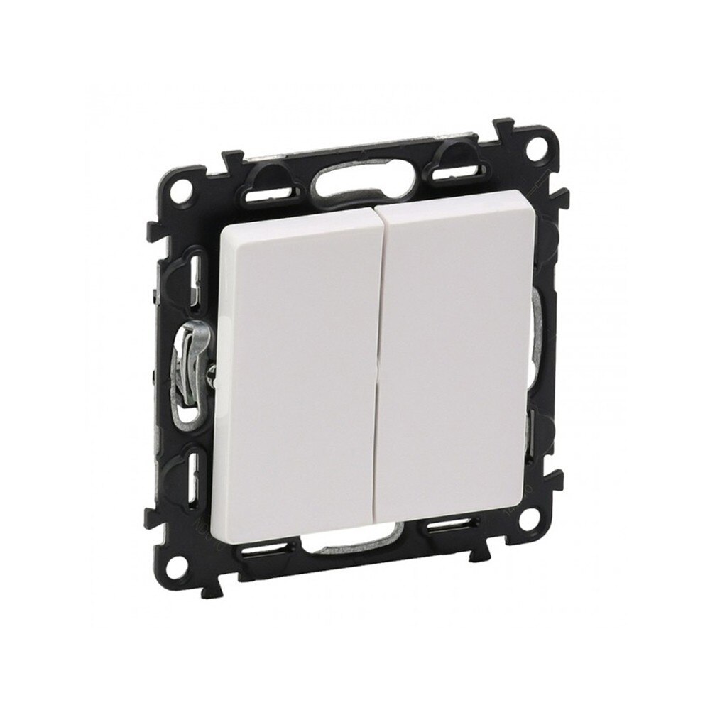 Intrerupator dublu 10A alb Valena Life 752105