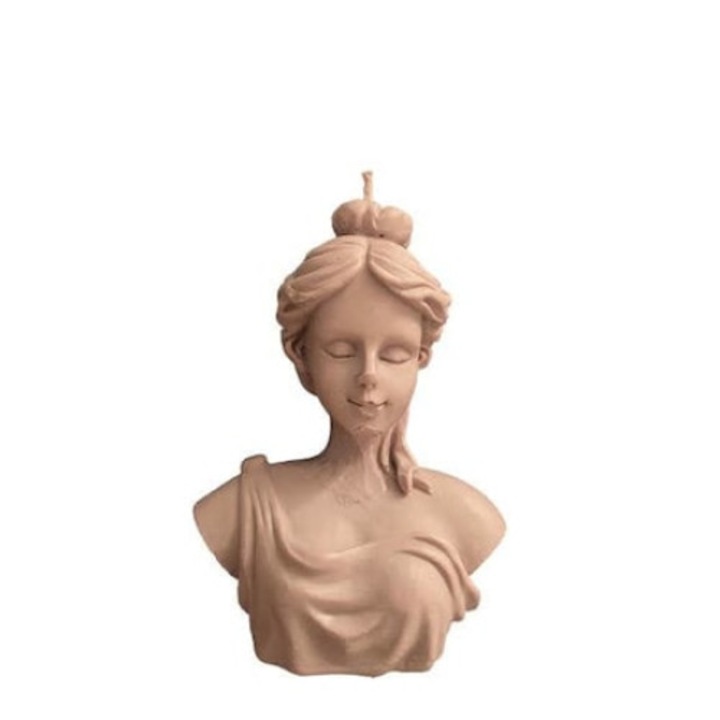 Lumanare stil statueta Venera pink, handmade 11cm