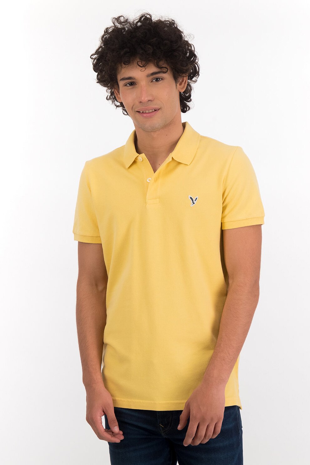 American Eagle, Tricou polo cu logo, Galben