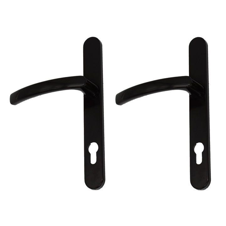 Maner usa termopan, blaugelb DGT30, exterior, 92 x 30 mm, material aluminiu, fara accesorii de prindere, culoare maro RAL8077