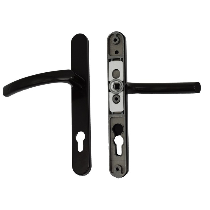 Maner usa termopan, blaugelb DGT35, exterior, 92 x 35 mm, material aluminiu, fara accesorii de prindere, culoare maro RAL8077