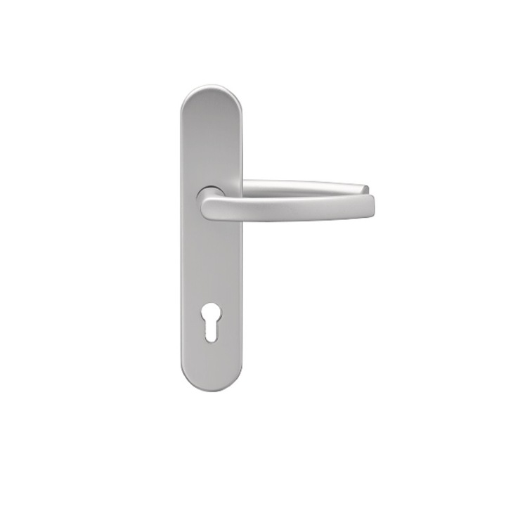 Maner pentru usa PVC, blaugelb DGT50, PZ 92, latime 50 mm, aluminiu, alb, fara accesorii de prindere