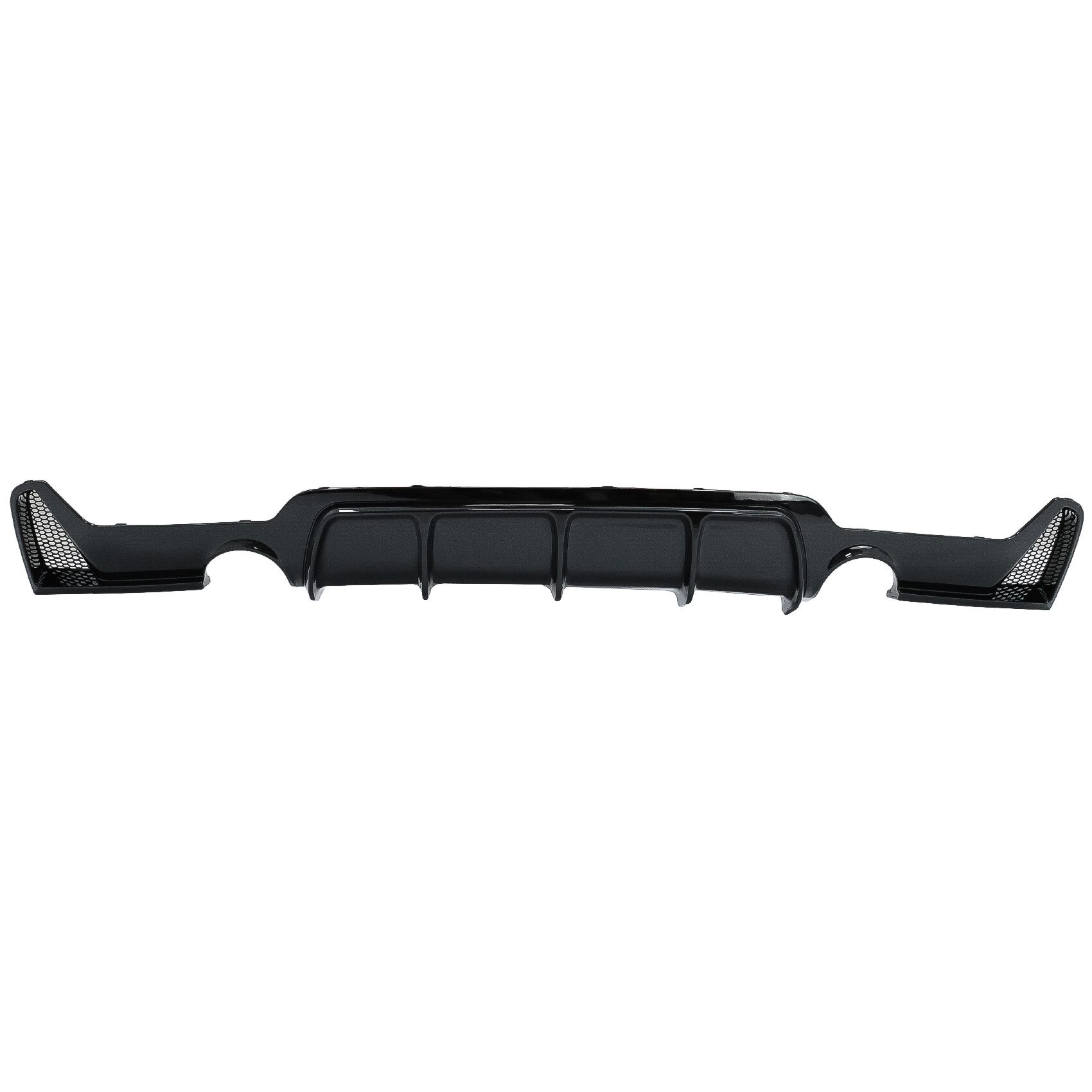 Difuzor Bara Spate Cu Evacuare Dubla compatibil cu BMW Seria 4 F32 F33 F36 (2013-2019) Negru Lucios (RDBMF32MPDSOBBF)