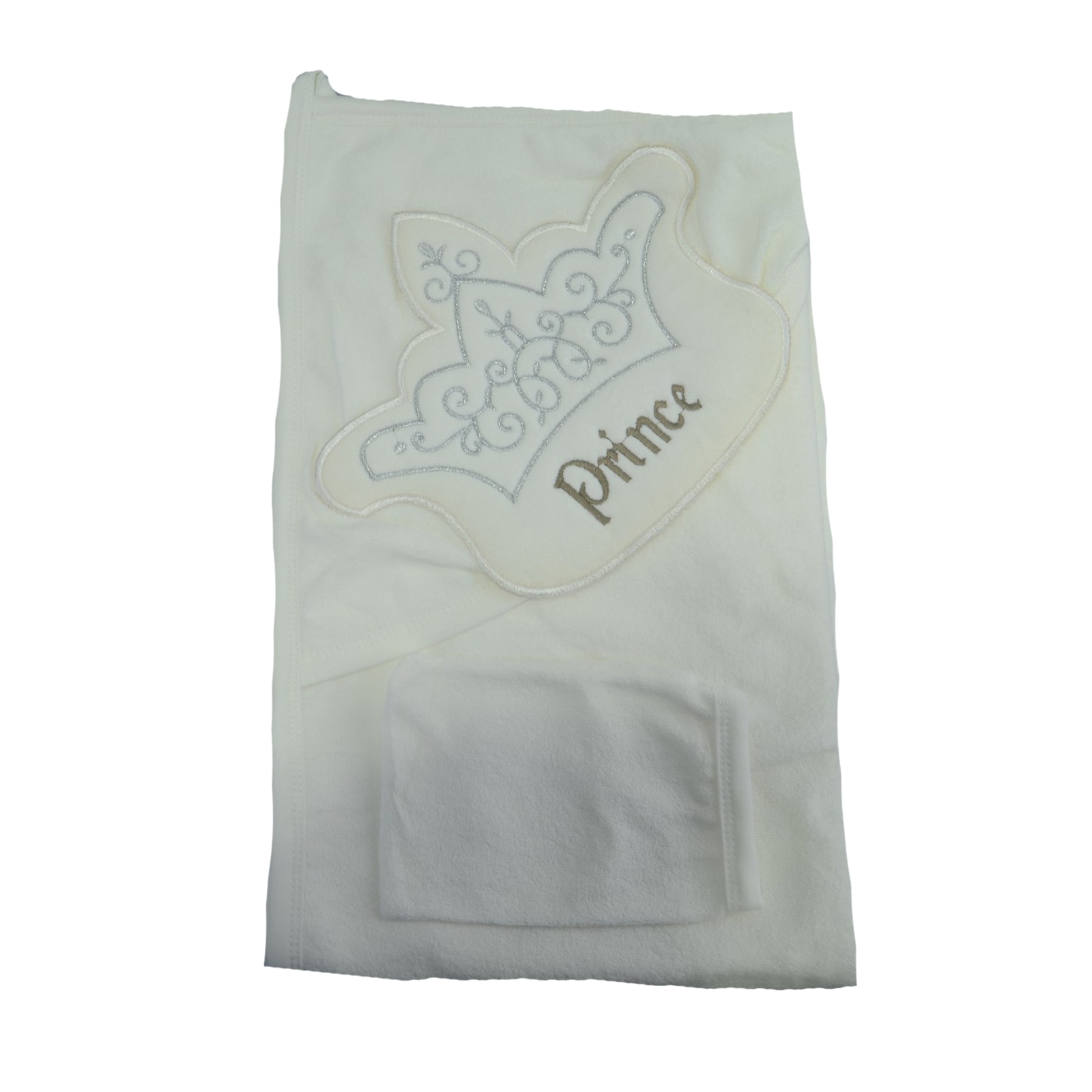 Prosop 90 x 80 cm cu gluga Babyline 9-508, Crem 90 x 80 cm