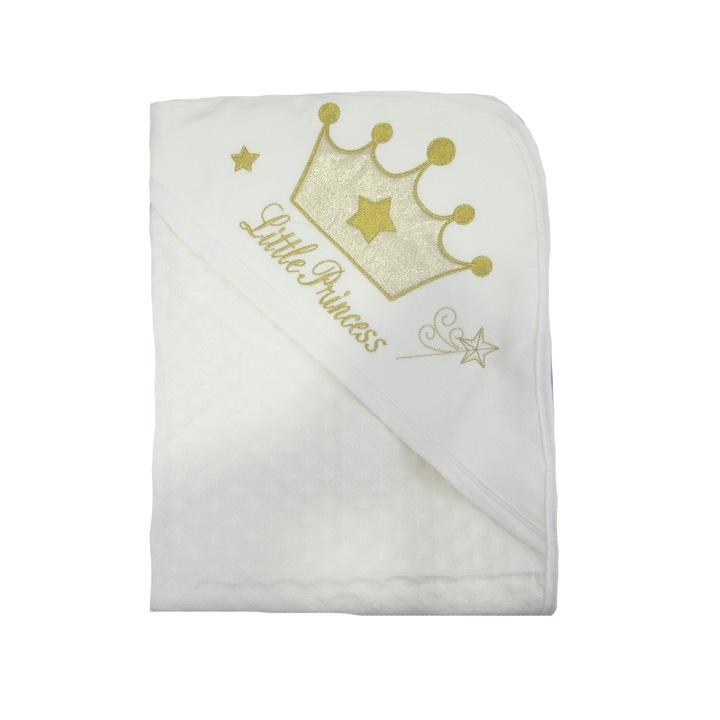 Prosop 90 x 83 cm cu gluga Mini Junior 1001, Crem