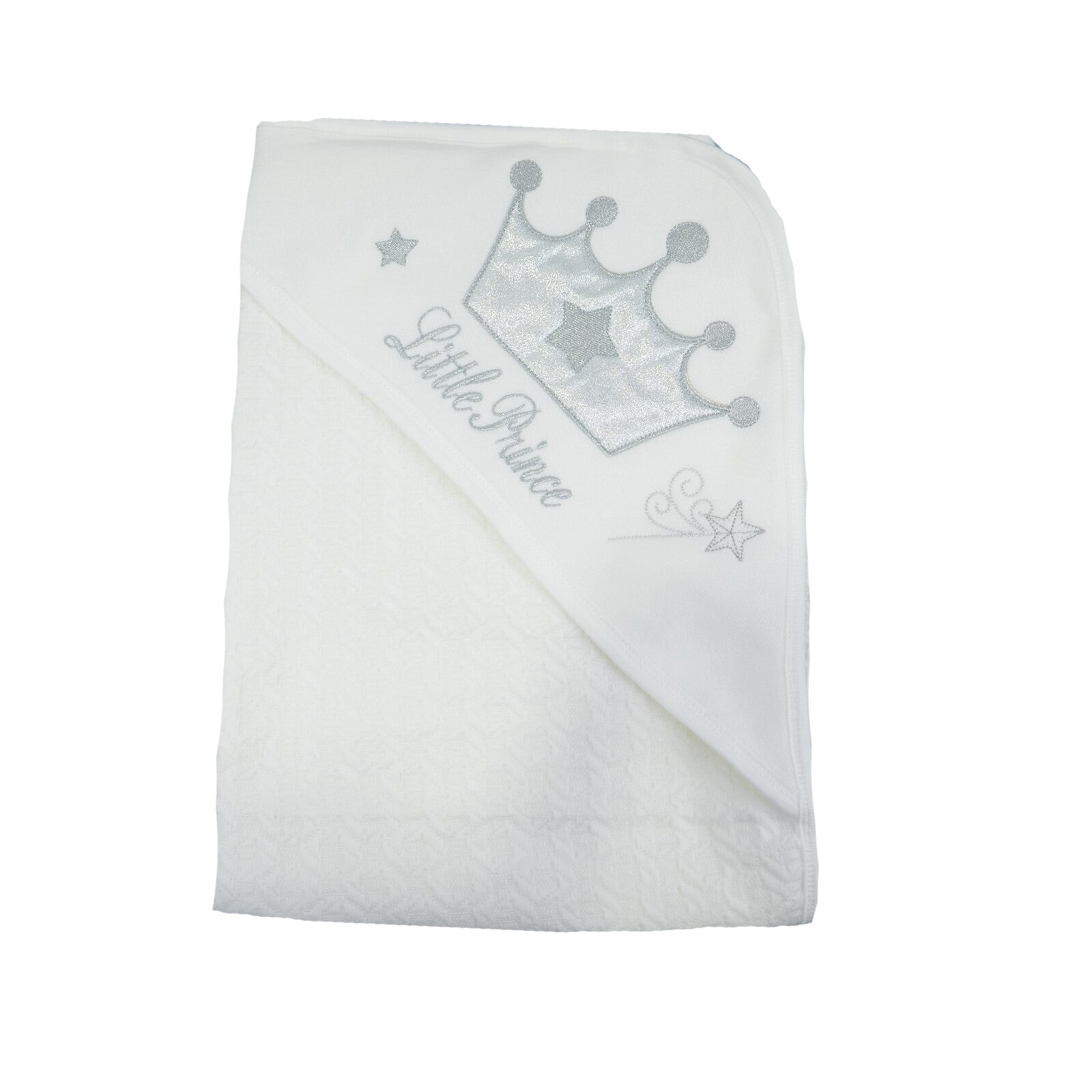 Prosop 90 x 83 cm cu gluga Mini Junior 1002A, Alb 90 x 83 cm