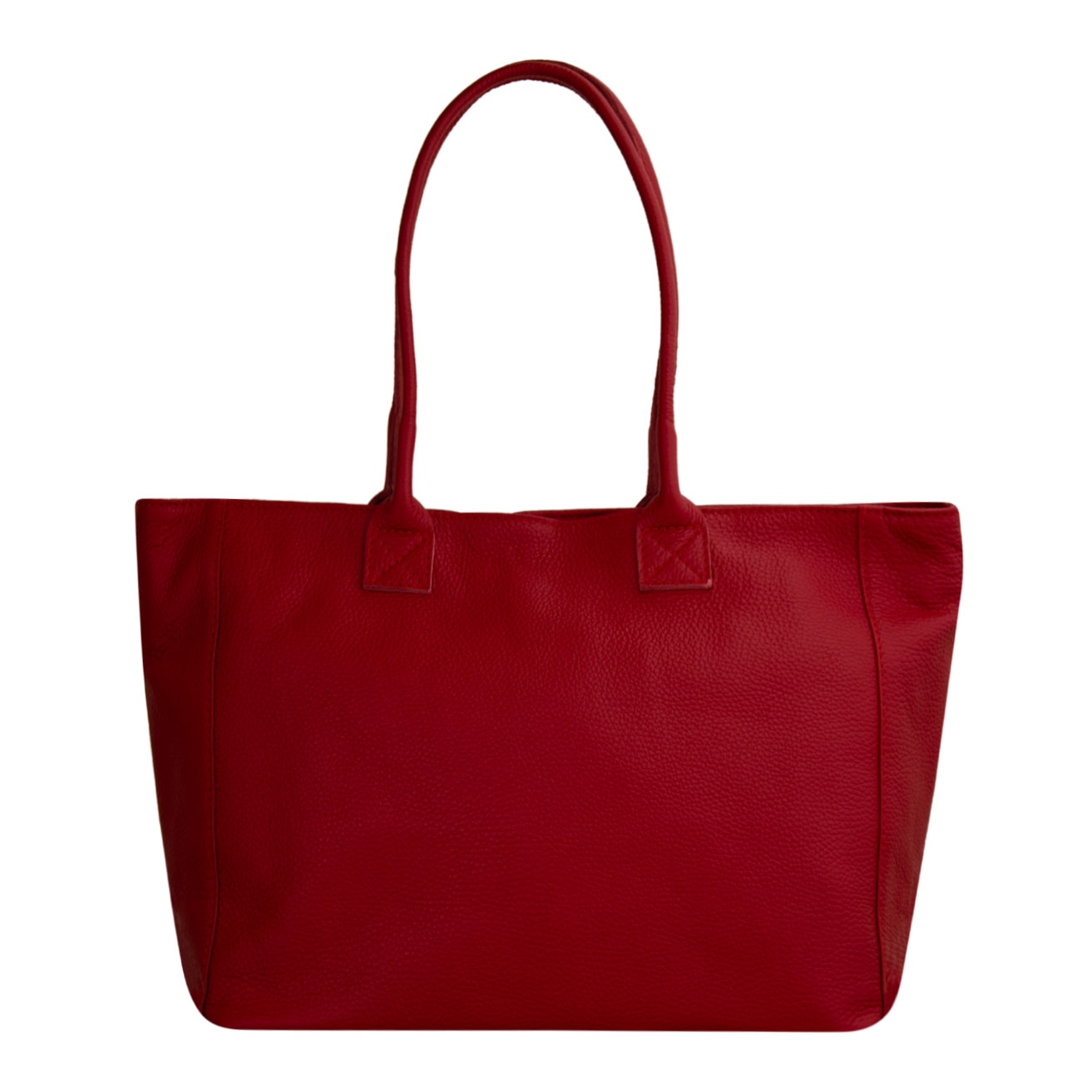 Geanta de dama din piele naturalaEva Bags, Lorena rosu