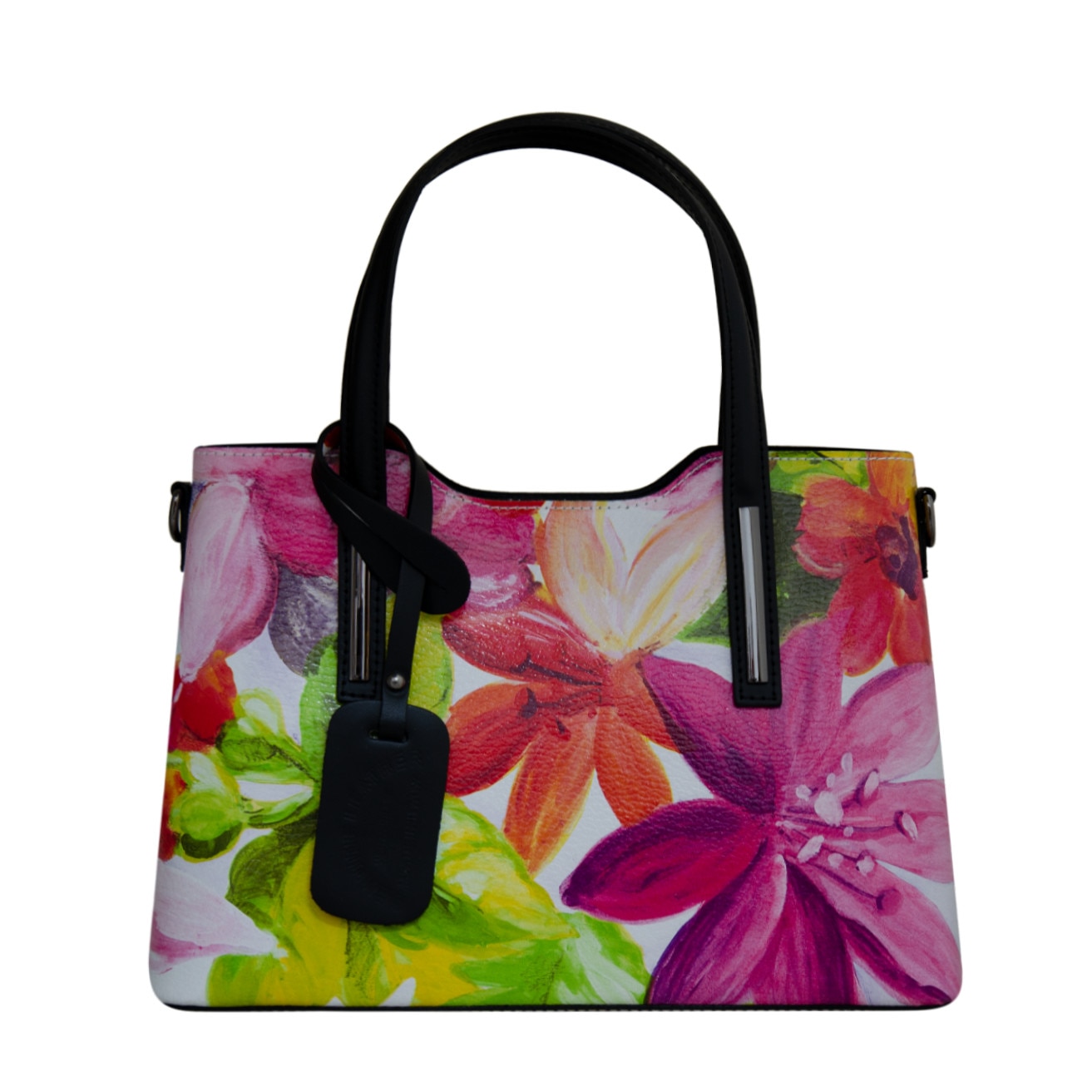 Geanta de dama din piele naturala Eva Bags, Pipa multicolor 1