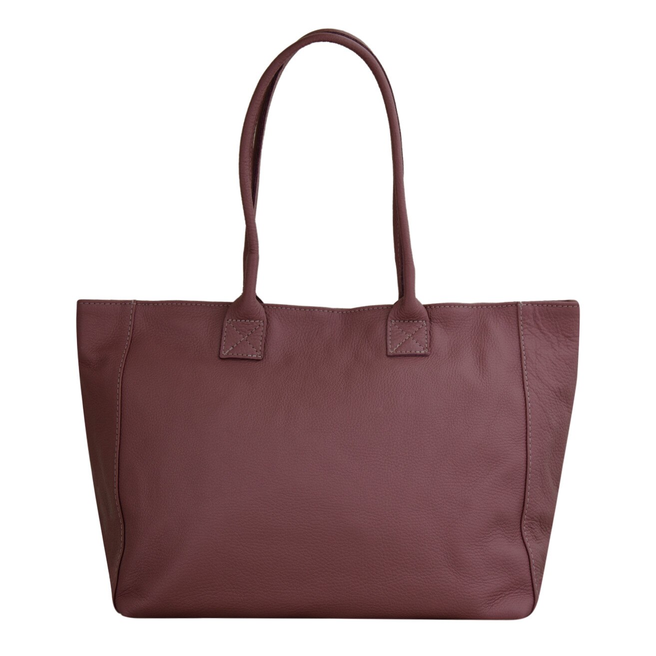 Geanta de dama din piele naturalaEva Bags, Lorena roz inchis