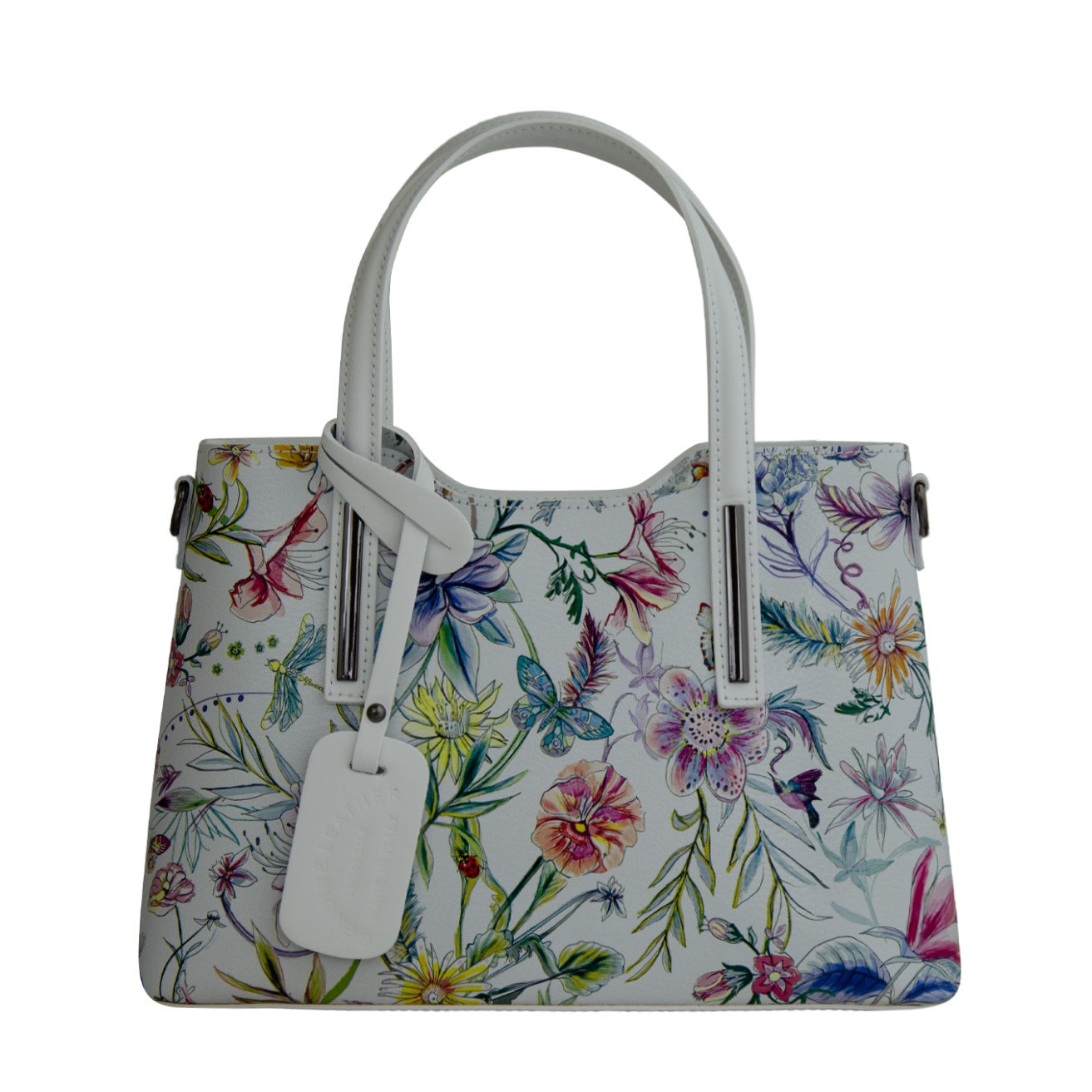 Geanta de dama din piele naturala Eva Bags, Pipa multicolor 3