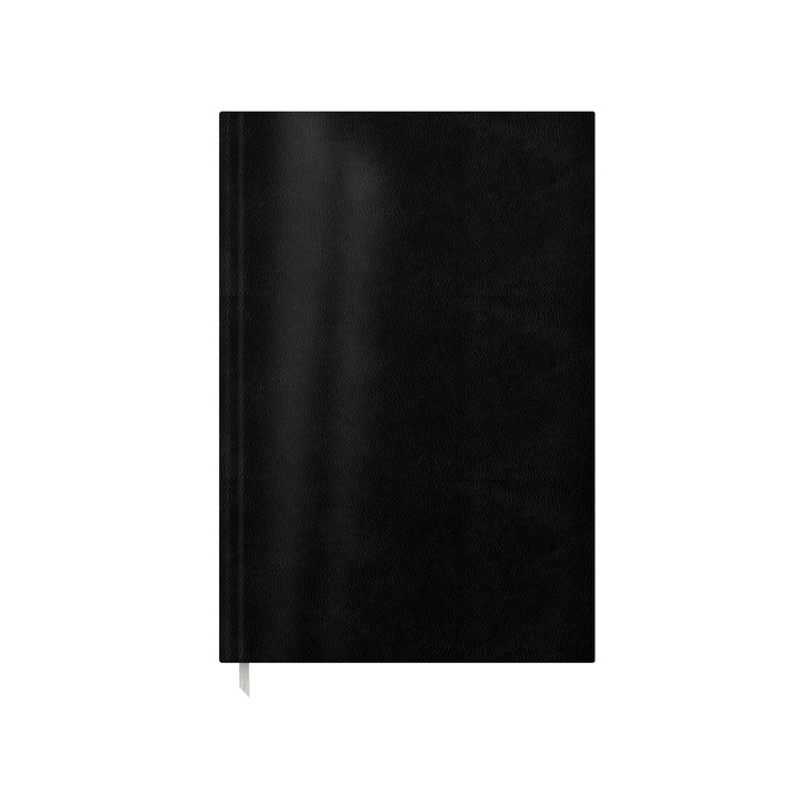 Agenda A5 nedatata 100 file, coperta neagra