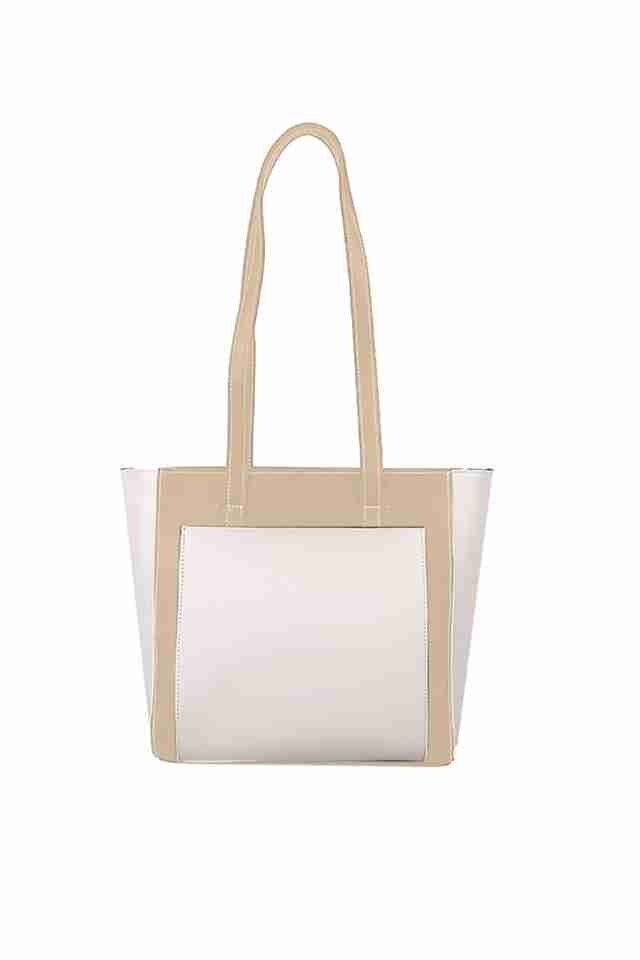 Geanta de dama Dixie crem din piele ecologica, 37 x 28 x 13 cm