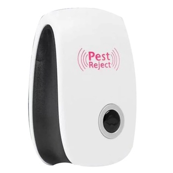 Aparat cu ultrasunete anti rozatoare si insecte,Pentru interior, CRT, Ultrasonic Repeller, Alb, Cu led Aparat cu ultrasunete anti rozatoare si insecte,Pentru interior, CRT, Ultrasonic Repeller, Alb, Cu led