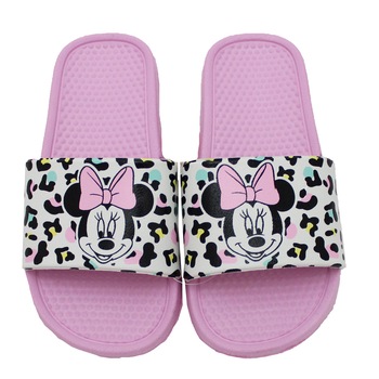 Papuci, Minnie Mouse, roz cu alb Papuci, Minnie Mouse, roz cu alb