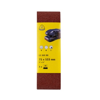 Hartie abraziva Klingspor pentru masina de slefuit cu banda, P 40, 75 x 533 mm / EXT 7018 Hartie abraziva Klingspor pentru masina de slefuit cu banda, P 40, 75 x 533 mm / EXT 7018