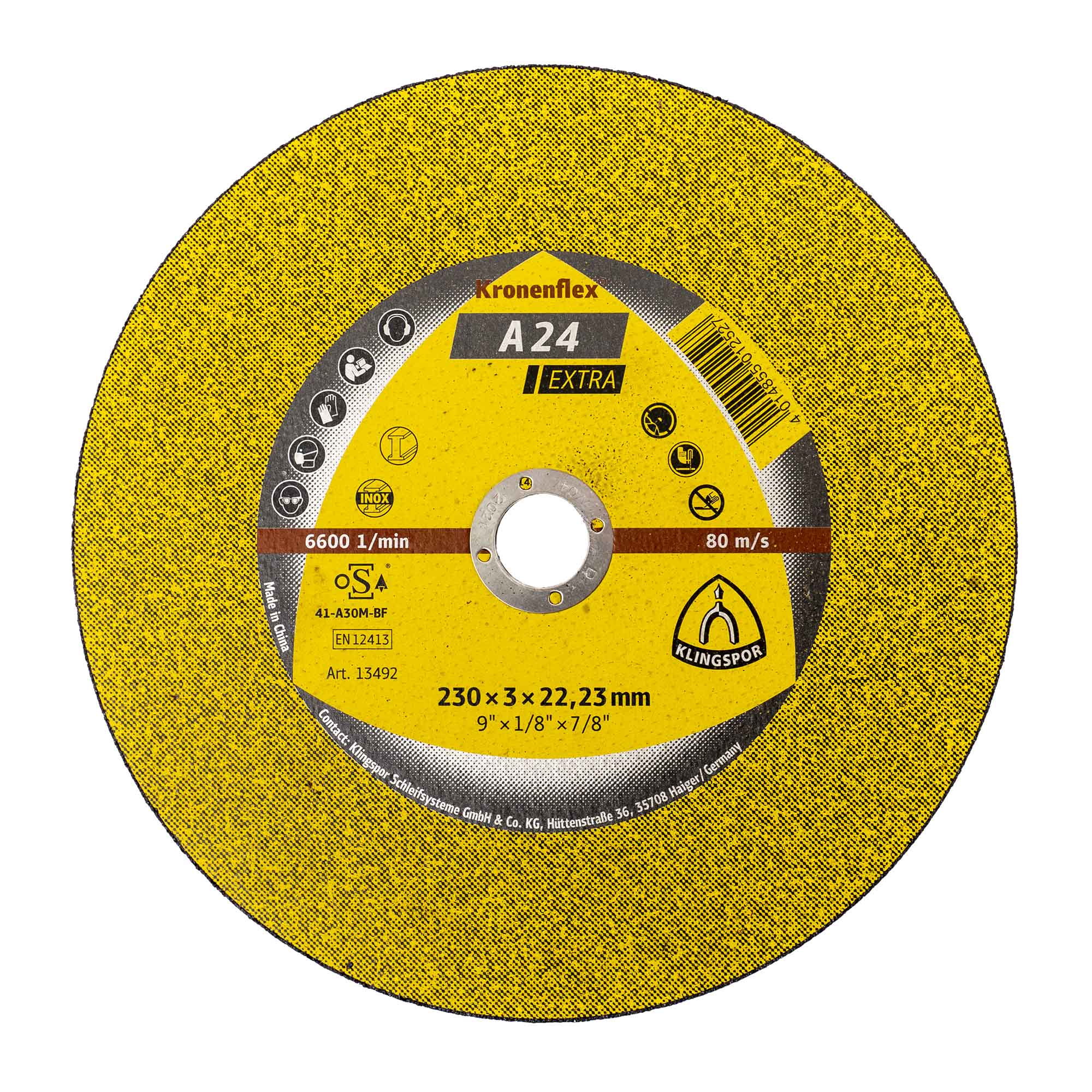 Disc debitare Klingspor, A24Extra, 230x3x22.23 mm / EXT 13492