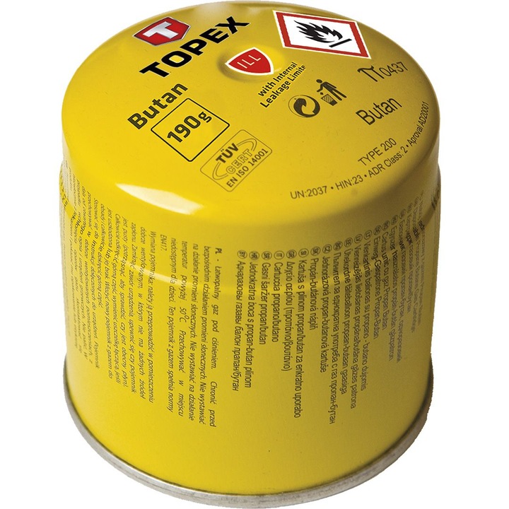 TOPEX gázpalack, 190 g, bután