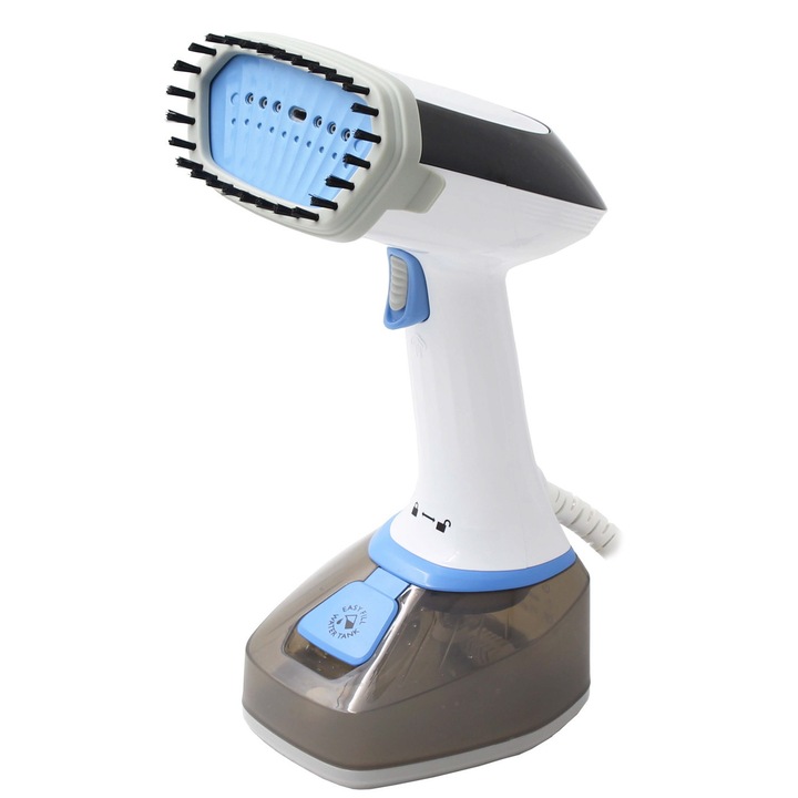 Aparat de calcat vertical cu abur First Austria FA-5647-2, 1400W, 320ml, 2 nivele pana la 25 g/min, Calcare uscata, Alb/albastru