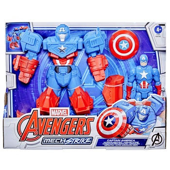 Set Figurina Marvel Avengers Mech Strike Captain America 15Cm Set Figurina Marvel Avengers Mech Strike Captain America 15Cm