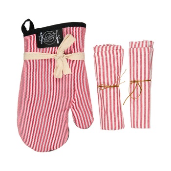 Set bucatarie Heinner Home, 3 piese, manusa bucatarie 18x28cm, 2x prosop de bucatarie 100% bumbac 45x70cm, rosu Set bucatarie Heinner Home, 3 piese, manusa bucatarie 18x28cm, 2x prosop de bucatarie 100% bumbac 45x70cm, rosu