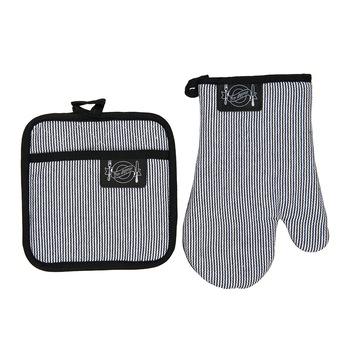 Set bucatarie Heinner Home, 2 piese, manusa bucatarie 18x28cm, suport pentru oala 20x20cm, navy Set bucatarie Heinner Home, 2 piese, manusa bucatarie 18x28cm, suport pentru oala 20x20cm, navy