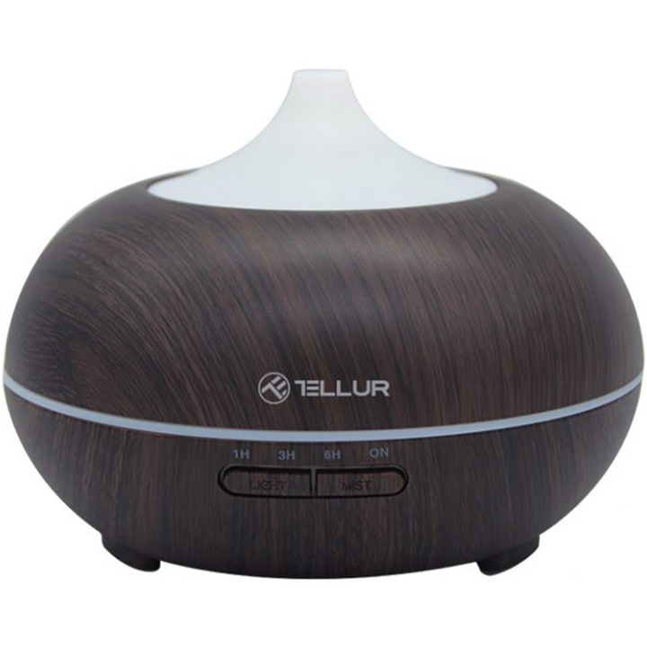 Дифузер Aromaterapie Smart WiFi Tellur, 300 мл, LED, Тъмнокафяв