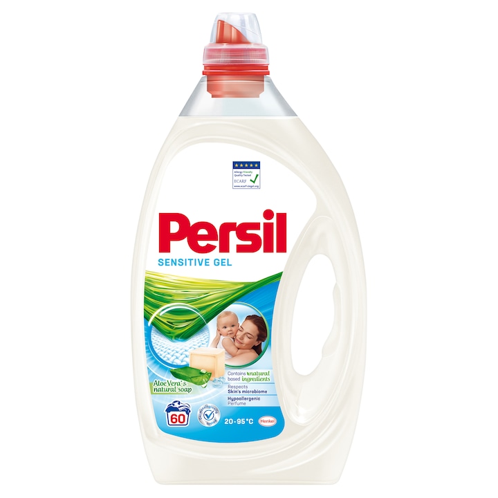Detergent lichid Persil Sensitive Gel, 60 spalari, 3L