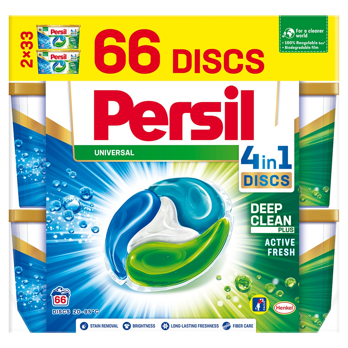 Detergent capsule Persil Discs Universal, 2x33 buc, 66 spalari