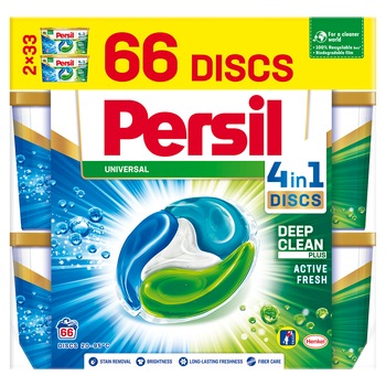 Detergent capsule Persil Discs Universal, 2x33 buc, 66 spalari Detergent capsule Persil Discs Universal, 2x33 buc, 66 spalari