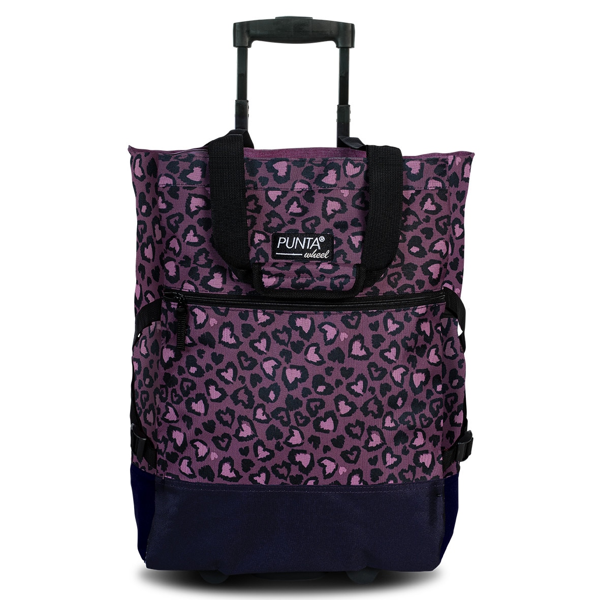 Geanta cumparaturi cu role, PUNTA, F10008, Mov inchis