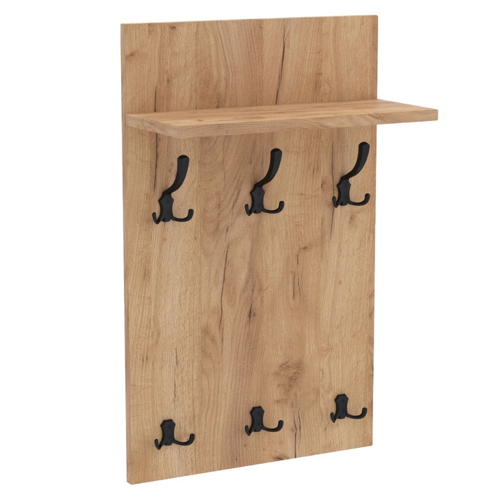 Cuier Panou MEDI BLACK, 80 x 50 cm, Lemn/Metal, Bej