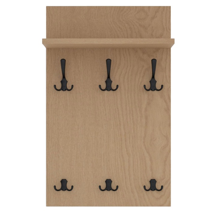 OEM MEDI BLACK Panel akasztó, 90 x 50 cm, fa / fém, bézs