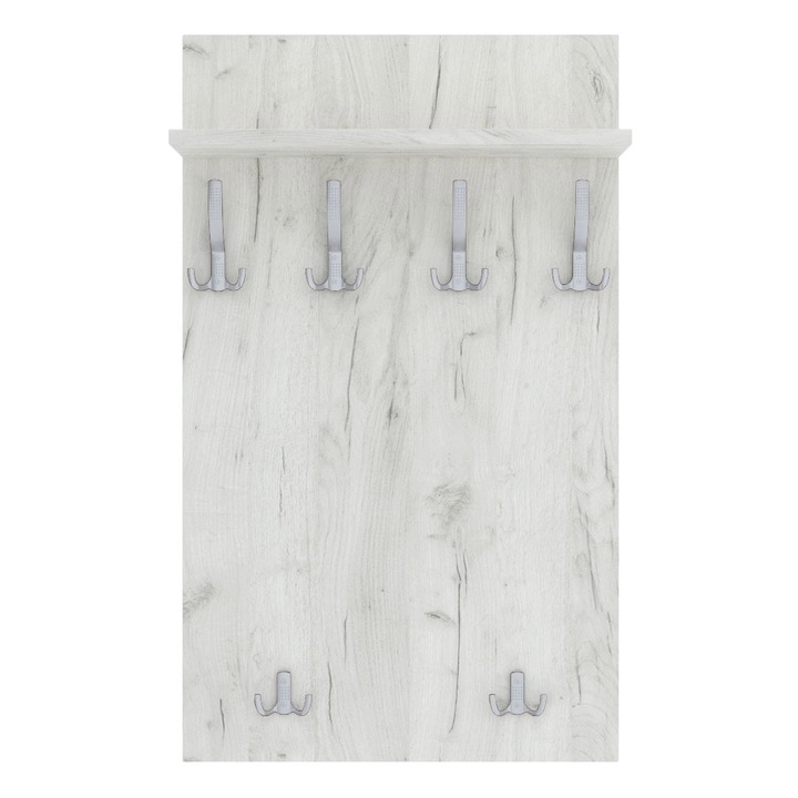 OEM MAXI ALUMINUM Panel akasztó, 90 x 60 cm, Fa / Fém, Fehér