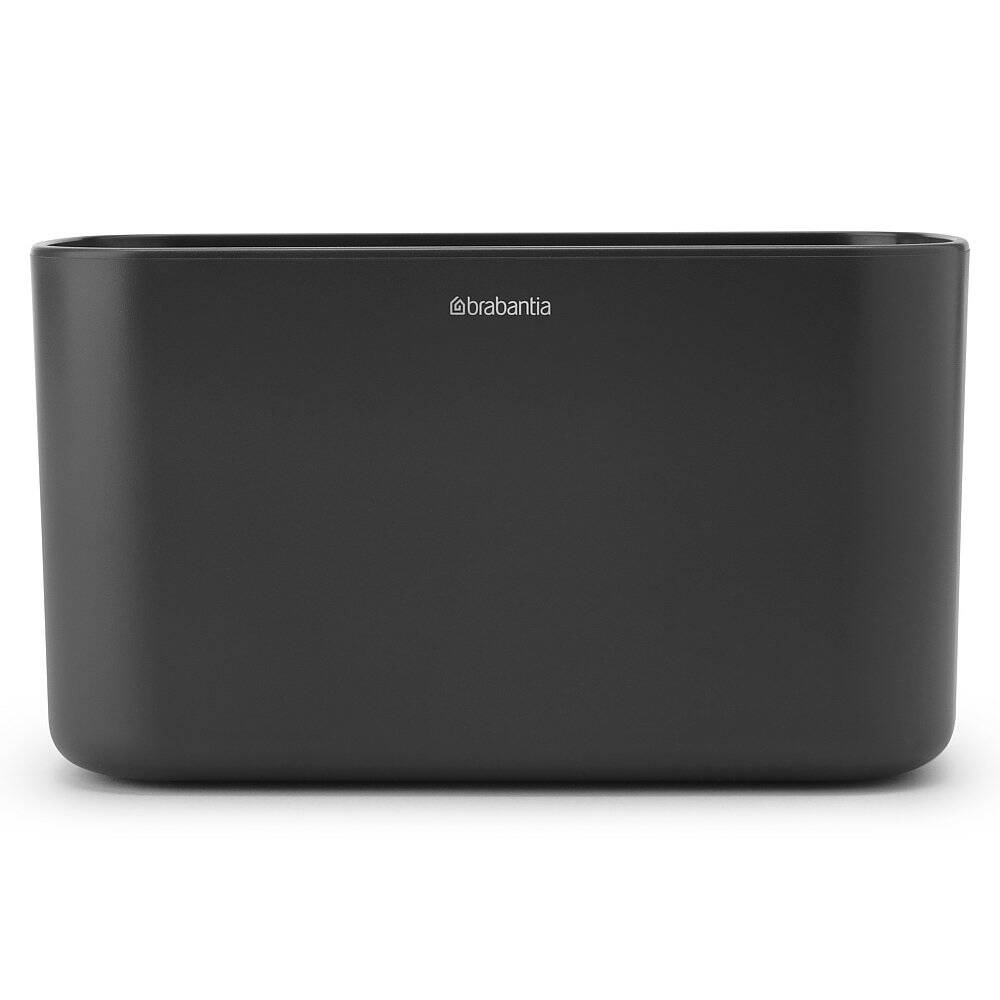 Cutie depozitare accesorii baie ReNew, Brabantia, plastic, negru, 19,6 x 11 x 9,9 cm