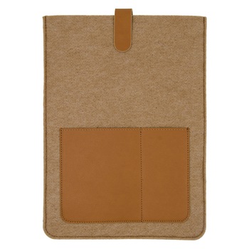 Husa laptop Macbook Pro 13 inch lana din fibre naturale si piele PU 31 x 23 x 0,7 cm, bej Husa laptop Macbook Pro 13 inch lana din fibre naturale si piele PU 31 x 23 x 0,7 cm, bej