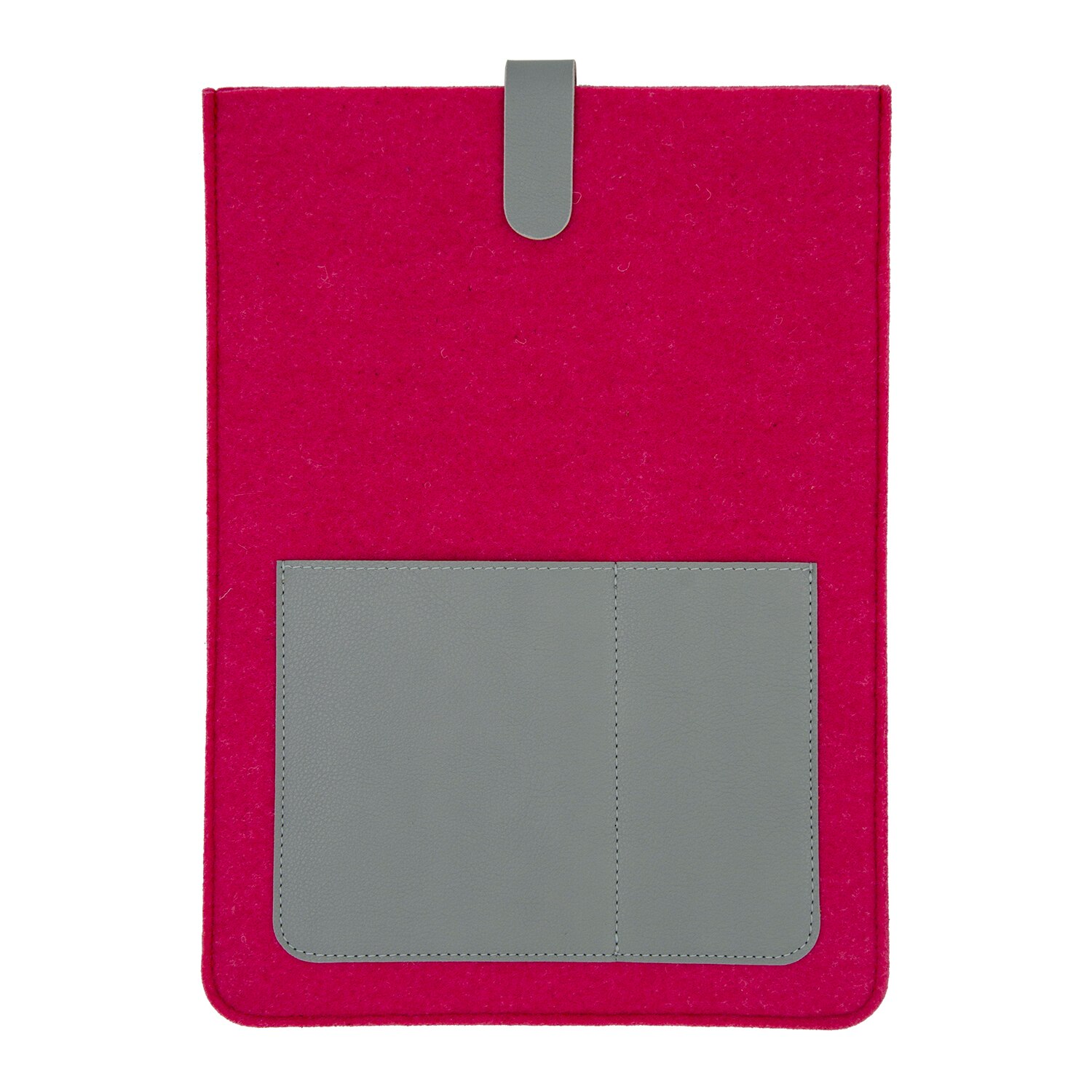 Husa laptop Macbook Pro 13 inch lana din fibre naturale si piele PU 31 x 23 x 0,7 cm, roz