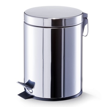 Cos gunoi cu pedala Zeller, inox, 5 litri, 22x30 cm Cos gunoi cu pedala Zeller, inox, 5 litri, 22x30 cm